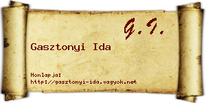 Gasztonyi Ida névjegykártya