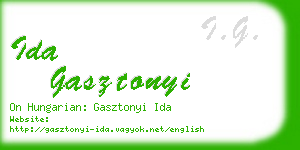ida gasztonyi business card